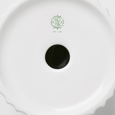 Lyngby Porcelæn Tura lysstage bloklys hvid Ø 15,5 cm