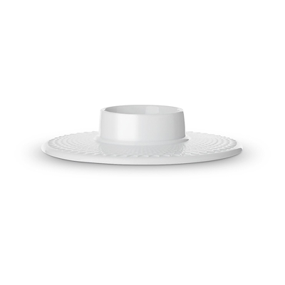 Lyngby Porcelæn Rhombe lysestage hvid 15 cm
