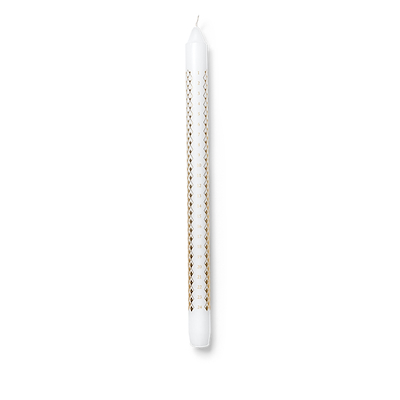 Lyngby Porcelæn Rhombe kalenderlys hvid 30 cm