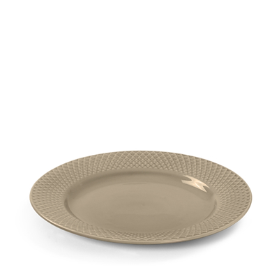 Lyngby Porcelæn Rhombe Earth frokosttallerken 23 cm clay