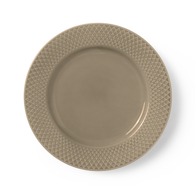 Lyngby Porcelæn Rhombe Earth frokosttallerken 23 cm clay