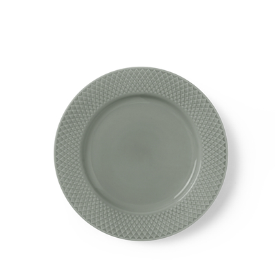Lyngby Porcelæn Rhombe Earth frokosttallerken 21 cm moss