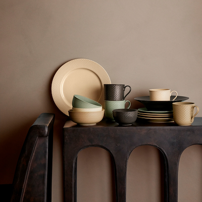 Lyngby Porcelæn Rhombe Earth skål 13 cm marble