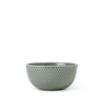 Lyngby Porcelæn Rhombe Earth skål moss Ø 13 cm
