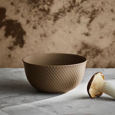 Lyngby Porcelæn Rhombe Earth skål clay Ø17,5 cm