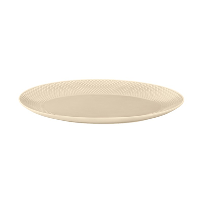 Lyngby Porcelæn Rhombe Earth ovalt serveringsfad 35x26,5 cm