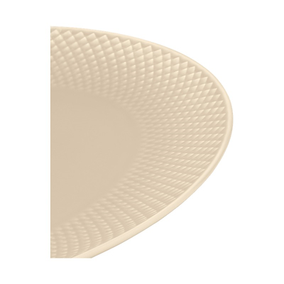 Lyngby Porcelæn Rhombe Earth ovalt serveringsfad 35x26,5 cm