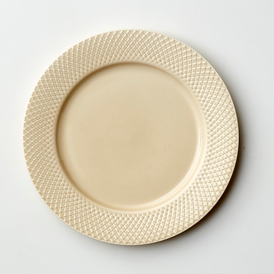 Lyngby Porcelæn Rhombe Earth middagstallerken marble 2 stk. Ø27 cm