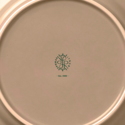 Lyngby Porcelæn Rhombe Earth frokosttallerken clay 2 stk. Ø23 cm