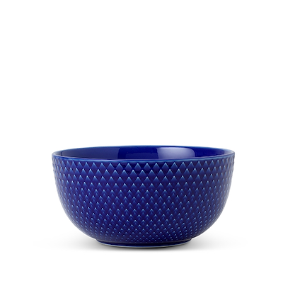 Lyngby Porcelæn Rhombe Color skål mørkeblå 13 cm 