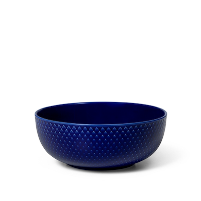 Lyngby Porcelæn Rhombe Color skål mørk blå 15,5 cm