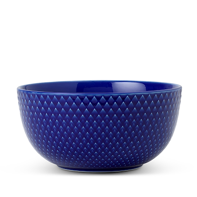 Lyngby Porcelæn Rhombe Color skål mørkeblå 22 cm 