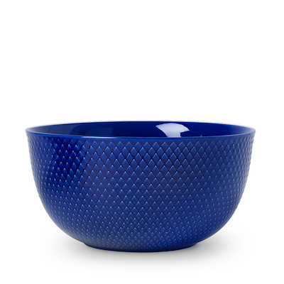 Lyngby Porcelæn Rhombe Color skål mørkeblå 22 cm