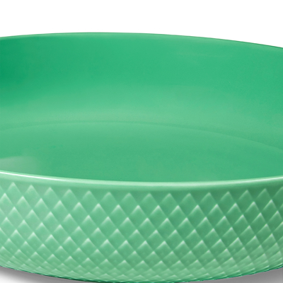 Lyngby Porcelæn Rhombe Color serveringsskål Ø28 cm grøn
