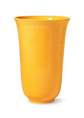 Lyngby Porcelæn Rhombe Color vase gul 20 cm 