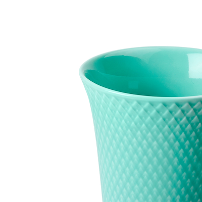 Lyngby Porcelæn Rhombe Color vase aqua H 15 cm