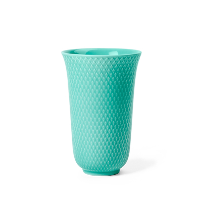 Lyngby Porcelæn Rhombe Color vase aqua H15 cm