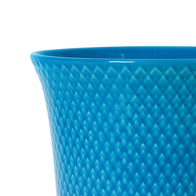 Lyngby Porcelæn Rhombe Color vase blå H20 cm
