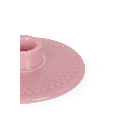 Lyngby Porcelæn Rhombe Color lysestage rosa