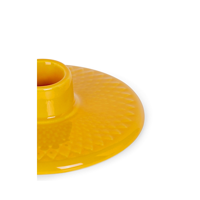 Lyngby Porcelæn Rhombe Color kronelysestage gul