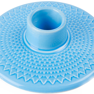 Lyngby Porcelæn Rhombe Color H3 kronelysestage blå