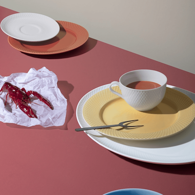 Lyngby Porcelæn Rhombe Color tallerken sand 27 cm