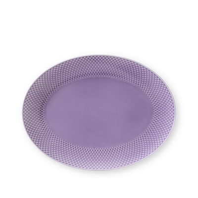 Lyngby Porcelæn Rhombe Color fad lilla 35 cm