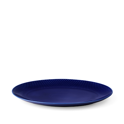 Lyngby Porcelæn Rhombe Color serveringsfad mørkeblå 35 cm