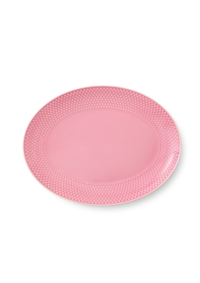 Lyngby Porcelæn Rhombe Color fad rosa 28,5 cm 