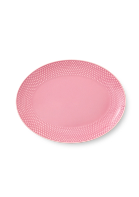 Lyngby Porcelæn Rhombe Color fad rosa 28,5 cm