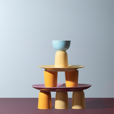 Lyngby Porcelæn Rhombe Color Krus Sand 33 cl