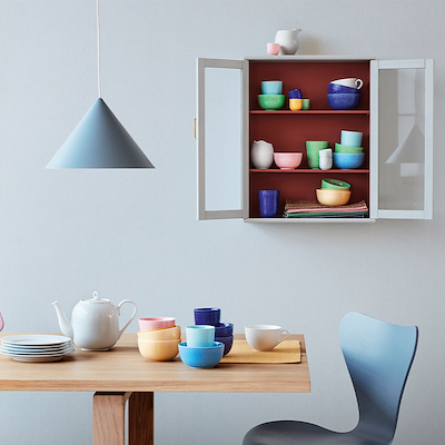 Lyngby Porcelæn Rhombe Color Krus Blå 33 cl