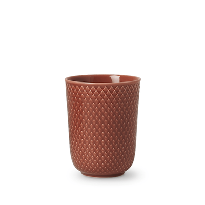 Lyngby Porcelæn Rhombe Color krus terracotta 33 cl