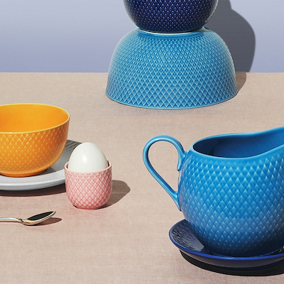 Lyngby Porcelæn Rhombe Color æggebæger rosa