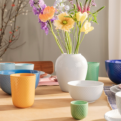 Lyngby Porcelæn Rhombe Color æggebæger grøn