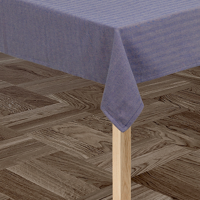 Lyngby Porcelæn Herringbone dug blå 150x320 cm