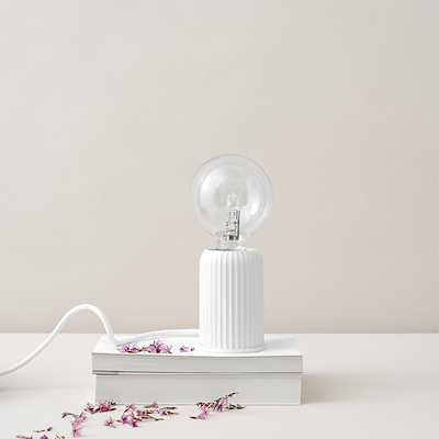 Lyngby Porcelæn Fitting #3 bordlampe hvid 10,7 cm