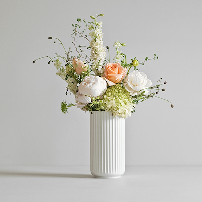 Lyngby Porcelæn Vase 20 cm Hvid