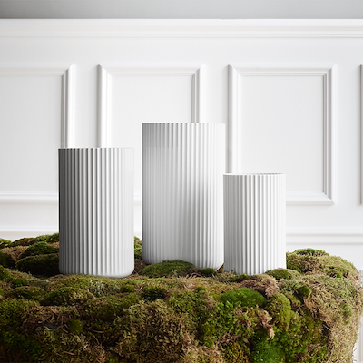 Lyngby Porcelæn Vase 20 cm Hvid