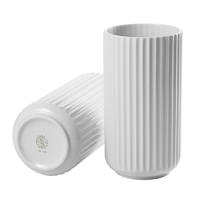Lyngby Porcelæn vase 20 cm hvid. Porcelænsfabrikken Danmark