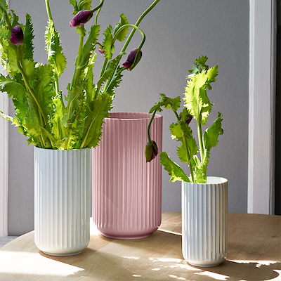 Lyngby Porcelæn vase hvid 15 cm