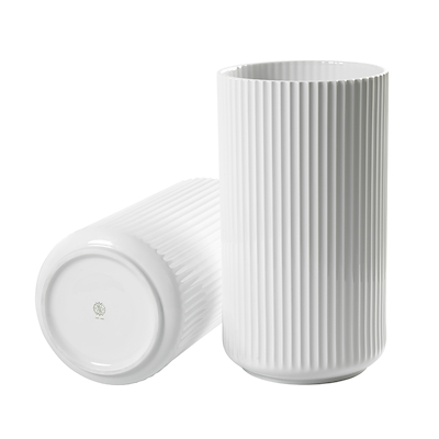 Lyngby Porcelæn vase 38 cm hvid. Porcelænsfabrikken Danmark