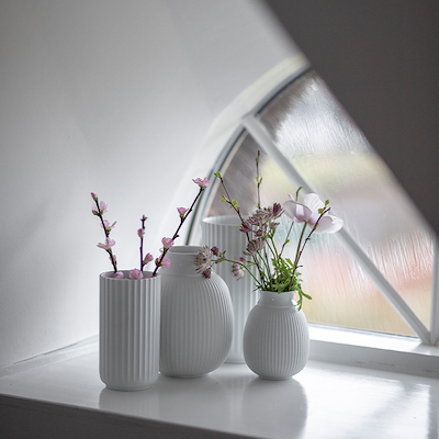 Lyngby Porcelæn Vase 12 cm Hvid