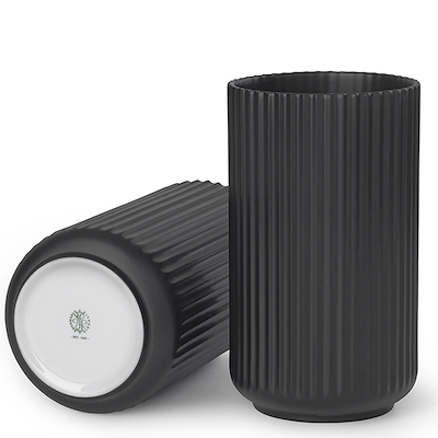 Lyngby vase sort 12 cm