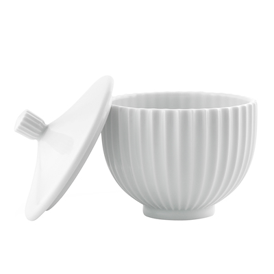Lyngby Porcelæn Bonbonniere Hvid 10 cm