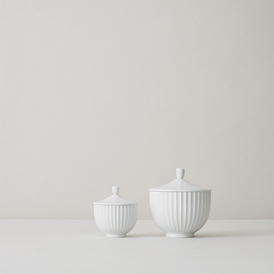 Lyngby Porcelæn Bonbonniere Hvid 14 cm