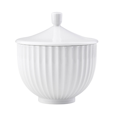 Lyngby Porcelæn Bonbonniere Hvid 14 cm