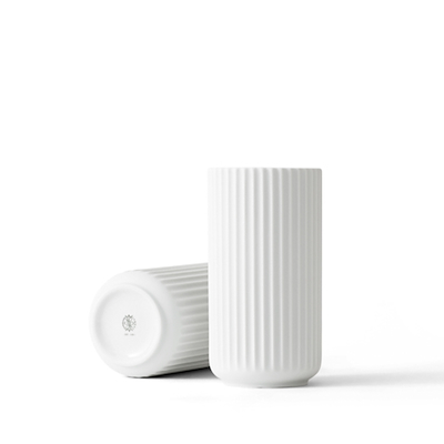 Lyngby Porcelæn vase mat hvid H15,5 cm