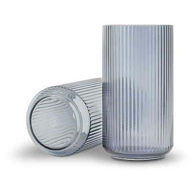 Lyngby vase blå 38 cm
