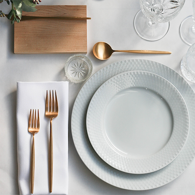 Lyngby Porcelæn Rhombe flad tallerken hvid 21 cm